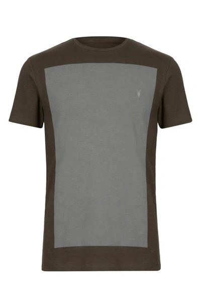 Shop Allsaints Lobke Cotton Colorblock T-shirt In Meadow Brown