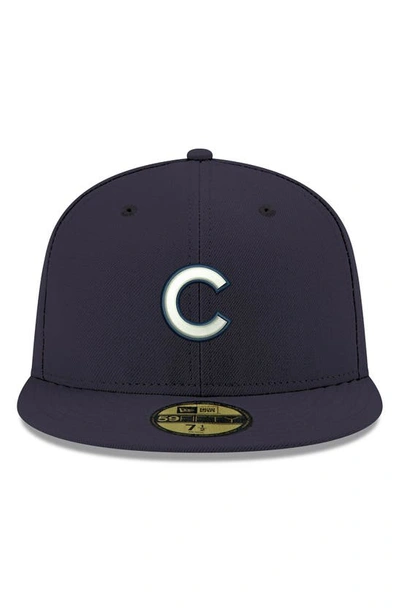 Shop New Era Navy Chicago Cubs White Logo 59fifty Fitted Hat