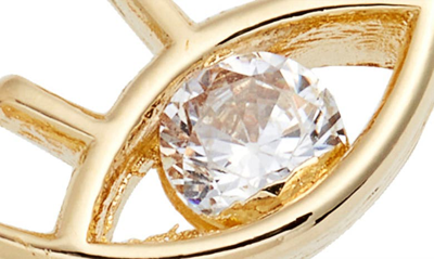 Shop Set & Stones Rhodes Eye Cubic Zirconia Ring In Gold