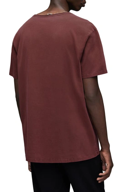 Shop Allsaints Bodega Solid Crewneck T-shirt In Amarone Red
