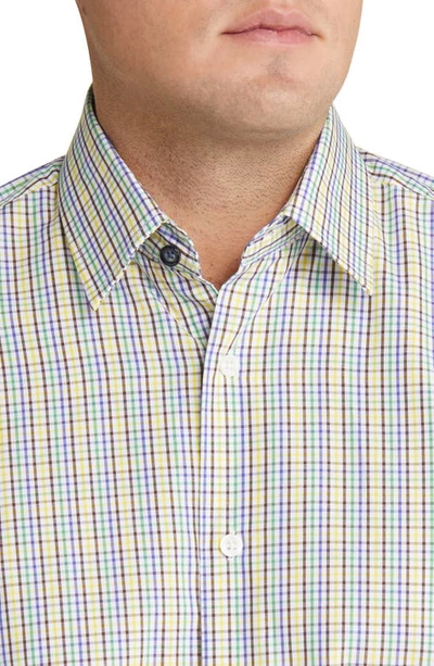 Shop Duchamp Tailored Fit Check Dress Shirt In White/ Multi