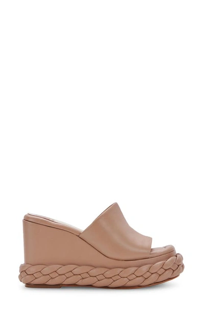 Shop Dolce Vita Elene Platform Wedge Sandal In Cafe Leather