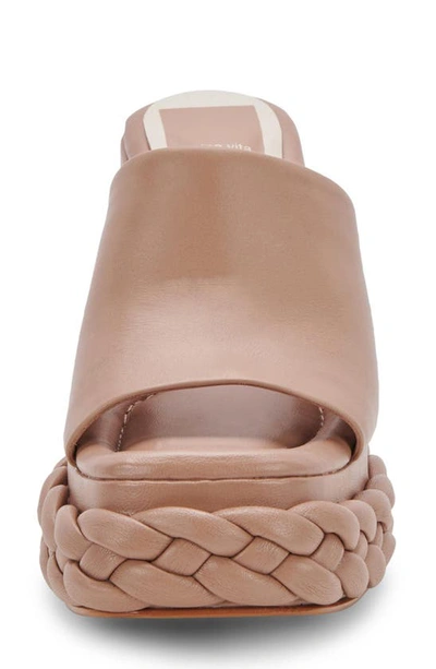 Shop Dolce Vita Elene Platform Wedge Sandal In Cafe Leather