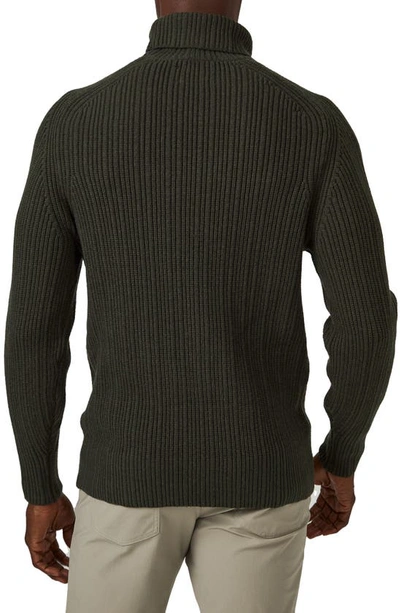 7 Diamonds Twin City Rolled Turtleneck Sweater In Olive