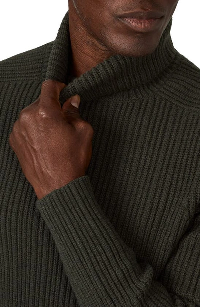 7 Diamonds Twin City Rolled Turtleneck Sweater In Olive