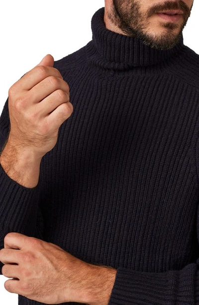 7 Diamonds Twin City Rolled Turtleneck Sweater In Navy