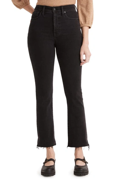 Madewell Cali High Waist Raw Hem Demi Bootcut Jeans In Bayland Wash