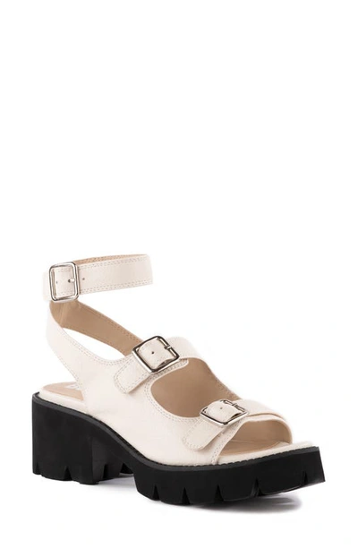 Shop Bc Footwear On The Prowl Strappy Wedge Sandal In Off White