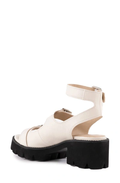 Shop Bc Footwear On The Prowl Strappy Wedge Sandal In Off White