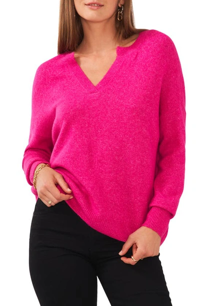 Vince Camuto Drop Shoulder Henley Neck Sweater In Euphoria