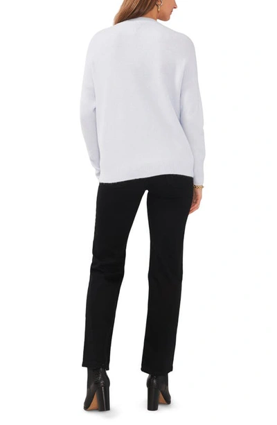 Vince Camuto Plus Size Cozy V-neck Long Sleeve Sweater In Frozen