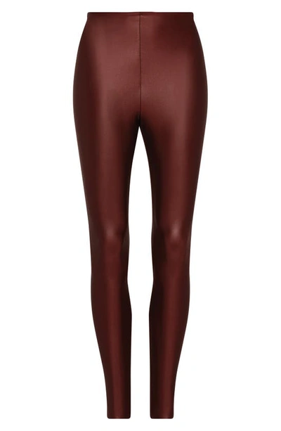 Shop Commando Matte Metallic Leggings In Copper