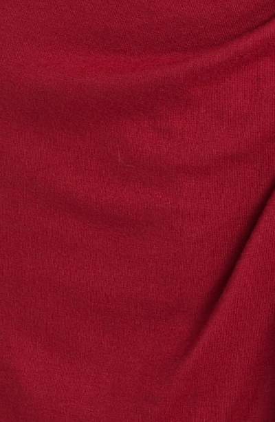 Shop Fraiche By J Faux Wrap Long Sleeve Minidress In Red