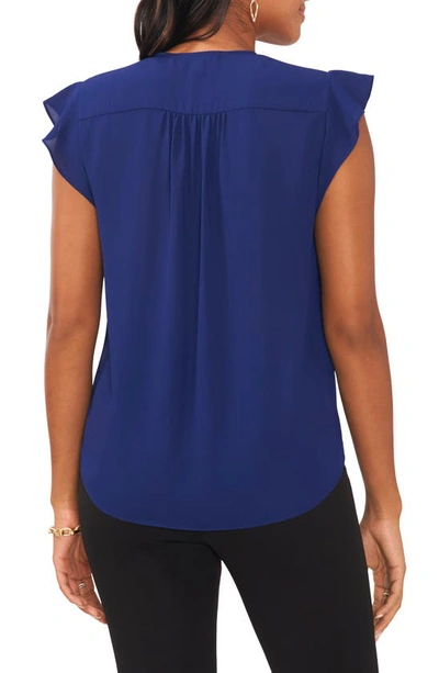 Shop Chaus Flutter Sleeve Blouse In Midnight