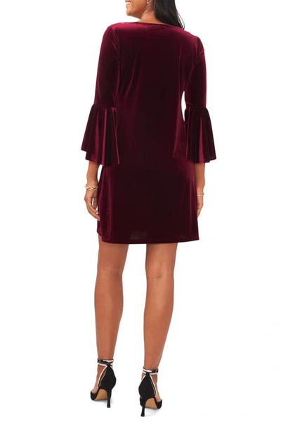 CHAUS CHAUS VELVET BELL SLEEVE DRESS 