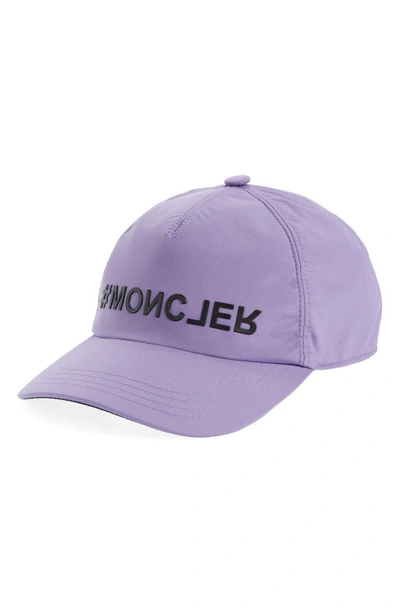 Shop Moncler Reverse Logo Baseball Cap In Purple