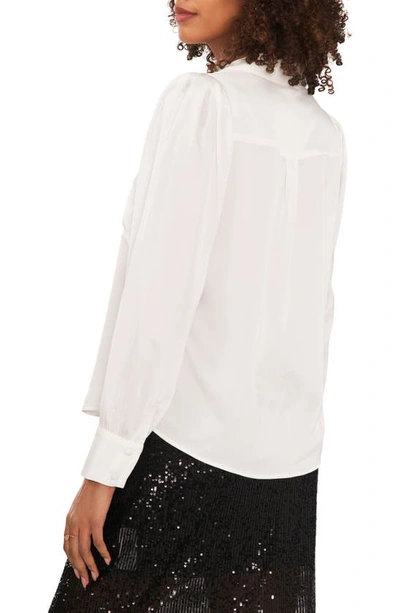 Shop Vince Camuto Puff Sleeve Button-up Shirt In New Ivory