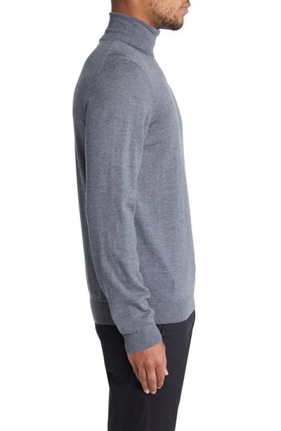 Shop Hugo Boss Boss Musso Wool Turtleneck In Medium Grey