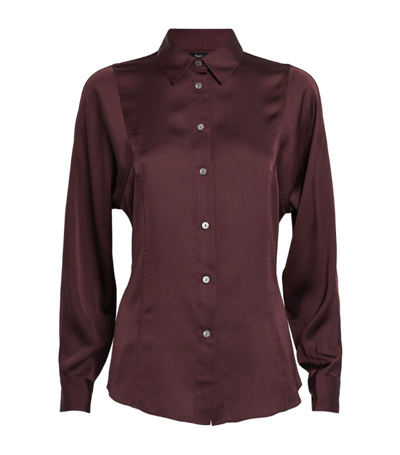 Shop Theory Cinched Shirt In Brown