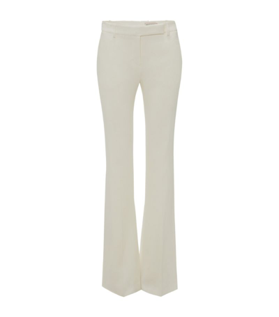 Shop Alexander Mcqueen Flared Trousers In White