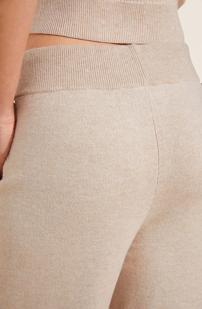 Shop Eberjey Wide Leg Lounge Sweater Pants In Oat