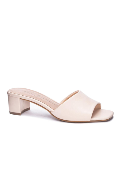 Shop Chinese Laundry Lana Smooth Slide Sandals In Cream In Beige