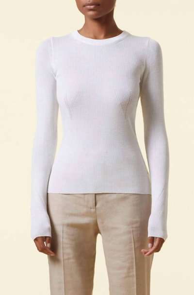 Shop Altuzarra Iris Ribbed Sweater In Ivory In Beige