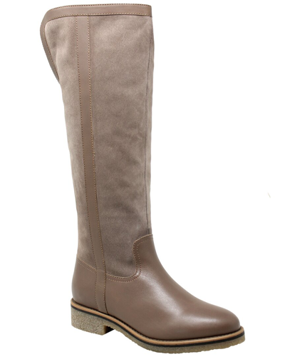 Shop Charles David Yarn Suede & Leather Boot In Beige