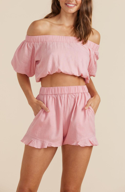 Shop Minkpink Peyton Lightweight Shorts In Pink Rose