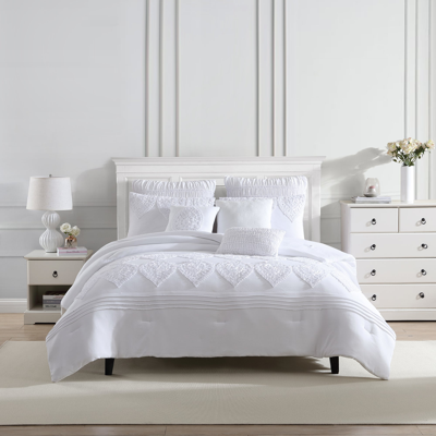 Shop Modern Threads - Valeria Collection 8-piece Comforter Set - Reversible Embroidered Elegant Bed Set - In White
