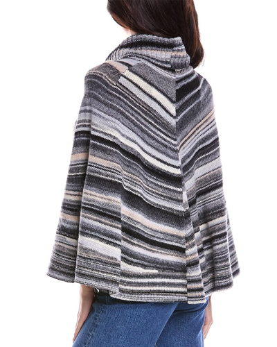 Shop Trina Turk Orpheum Wool-blend Cape In Grey