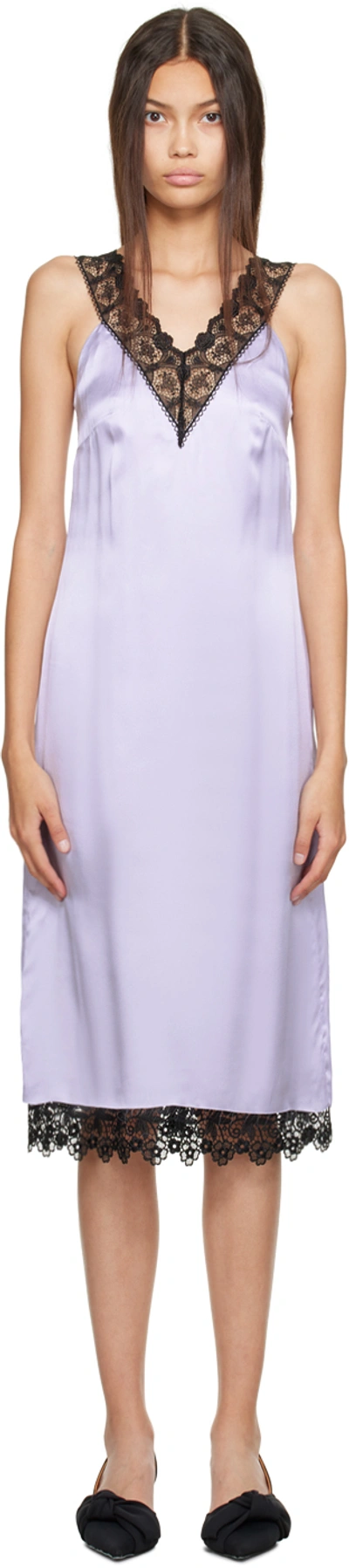 Juneyen Purple Slip Minidress In Light Purple