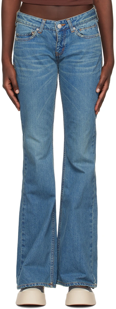 Shop Perverze Ssense Exclusive Blue Nano Mist Jeans