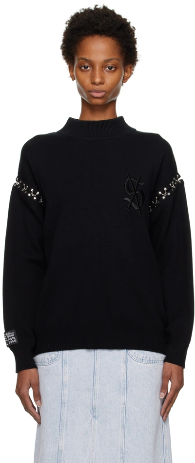 Shop Ksubi Black Undone Sweater In 001 Black
