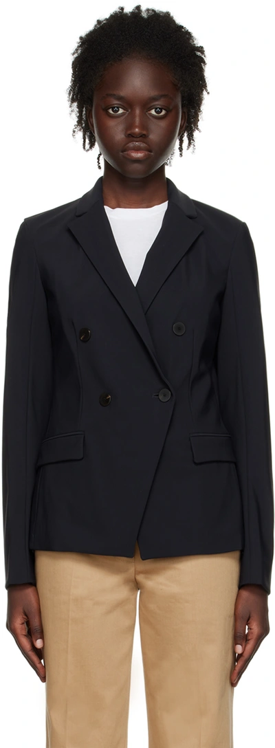 Shop Theory Black Angled Blazer In Black - 001