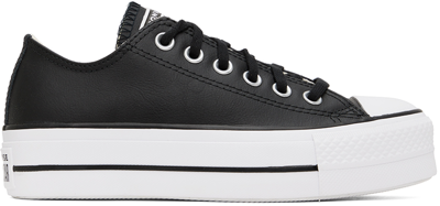 Shop Converse Black Lift Sneakers In Black/black