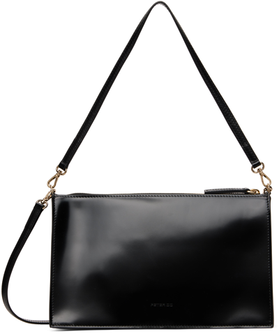 Shop Peter Do Black Pouch Bag In Shiny Black