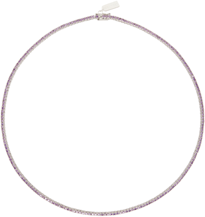 Shop Mounser Silver & Purple Laguna Necklace In Lilac