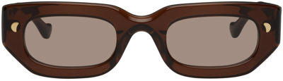 Shop Nanushka Brown Kadee Sunglasses