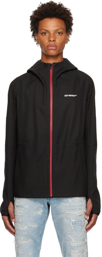 Off-white Black Ski Tech Jacket In Black White