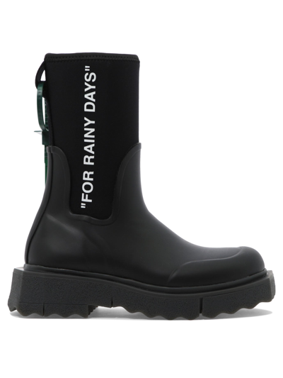 Shop Off-white "sponge" Rainboots In Black