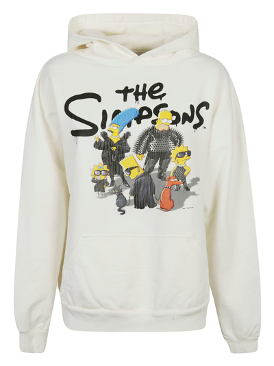Shop Balenciaga The Simpsons Graphic-print Hoodie In Beige
