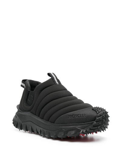 Shop Moncler - Après Trail Slip-on Sneakers In Black
