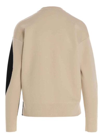 Shop Tory Burch Colorblock Sweater In White/black