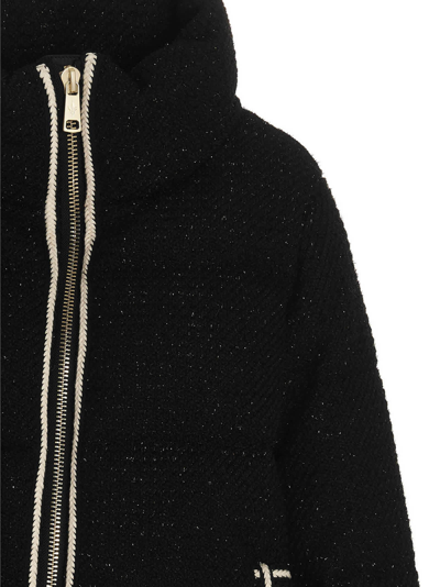 Shop Nicole Benisti Kensington Tweed Puffer Jacket In Black