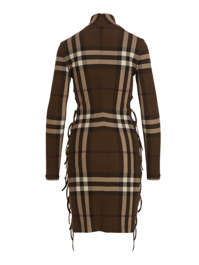 Shop Burberry Licia Dress In Brown