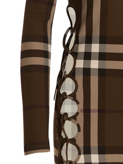Shop Burberry Licia Dress In Brown