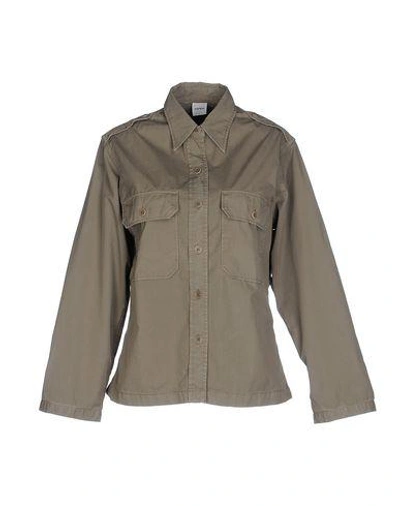 Shop Aspesi Solid Color Shirts & Blouses In Grey