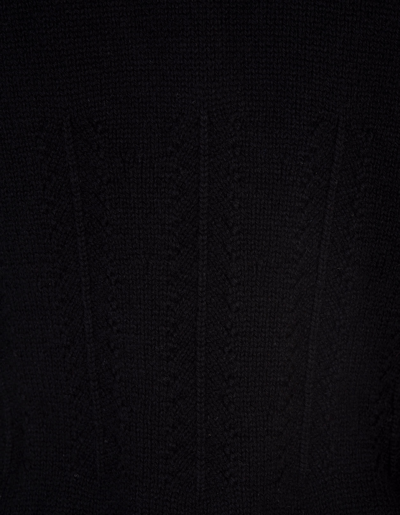 Shop Alexander Mcqueen Woman Black Cashmere Cardigan With Corset Stitching