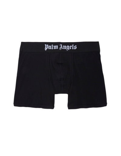 Palm Angels Man Black Boxer With Logo In Multicolor | ModeSens